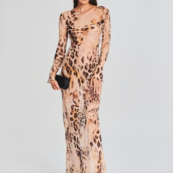 retrofete Vienna Dress maxi long sleeve sheer - Picture 3 of 3